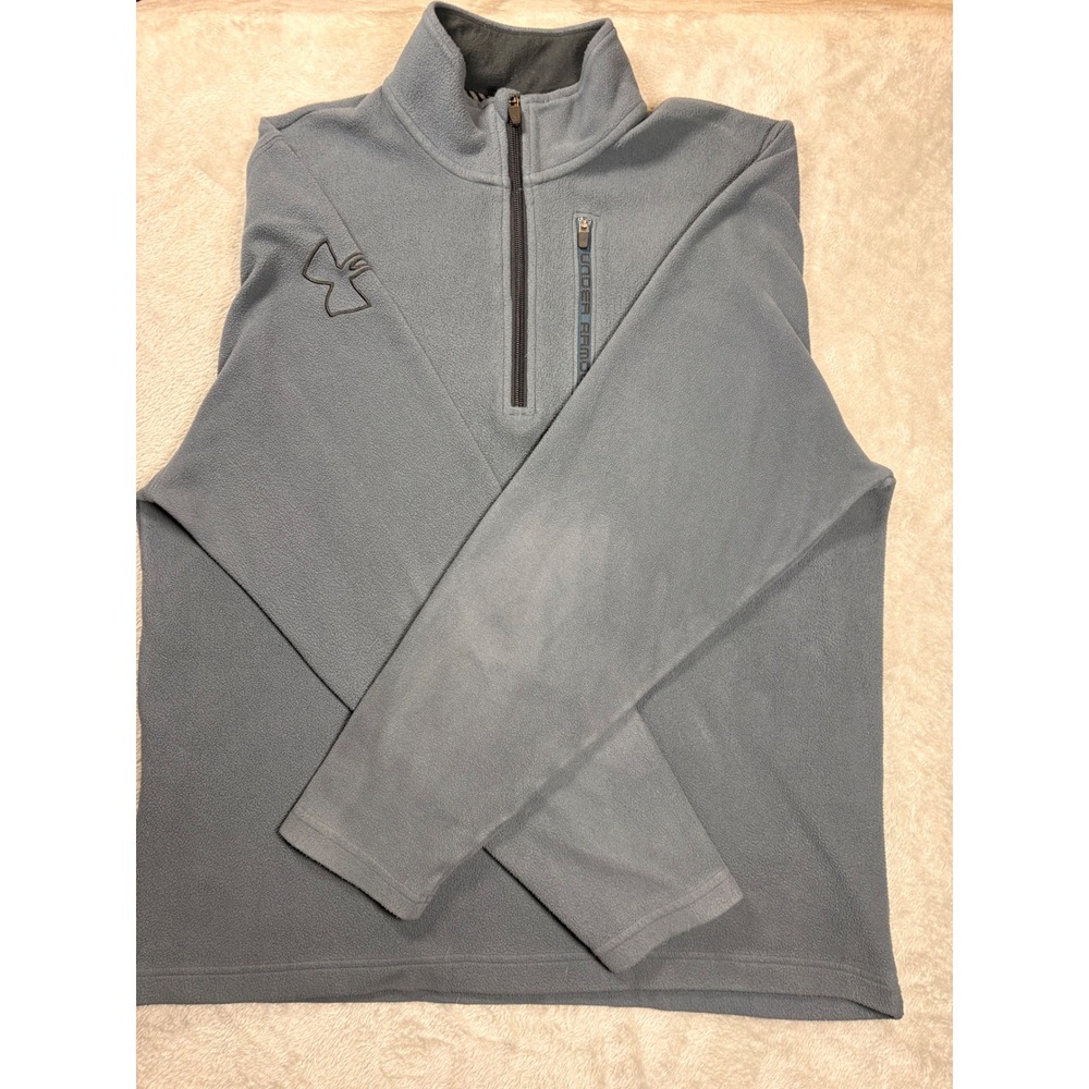 Under Armour Men's Large Gray Blue Quarter Zip Pullover
